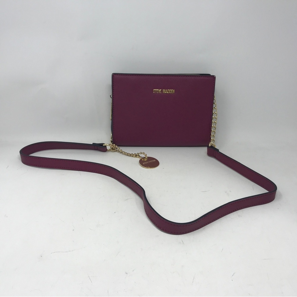 Steve Madden Crossbody Bag, Size OS - Plum/Gold